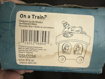 Hallmark Dr Seuss Collection Green Eggs & Ham ''On A Train?'' Numbered Edition 