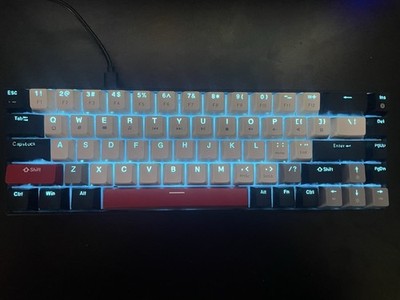 CUSTOM MAGEGEE KEYBOARD|NON HOTSWAPPABLE|BLUE SWITCHES|17 RGB MODES|RGB|65%
