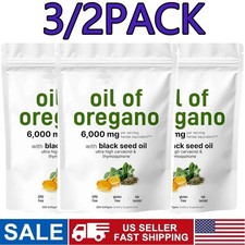 1-3pack Micro Ingredients Oil of Oregano Softgels 6000mg Per Serving, 300 Count