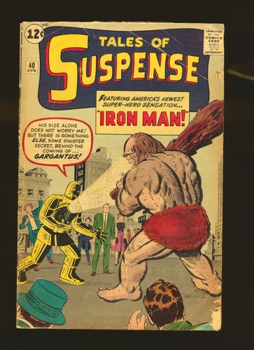 Tales of SUSPENSE # 40 - 2ème foire Iron Man/bon état marque de brûlure quelques bords de page