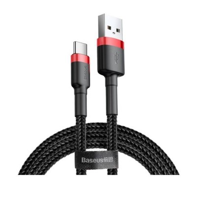 Baseus, USB / USB-C 3A Kabel 1m Schnellladung, Rot