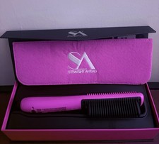 Straight Ahead Pink Straightening Brush with Travel Pouch/Case