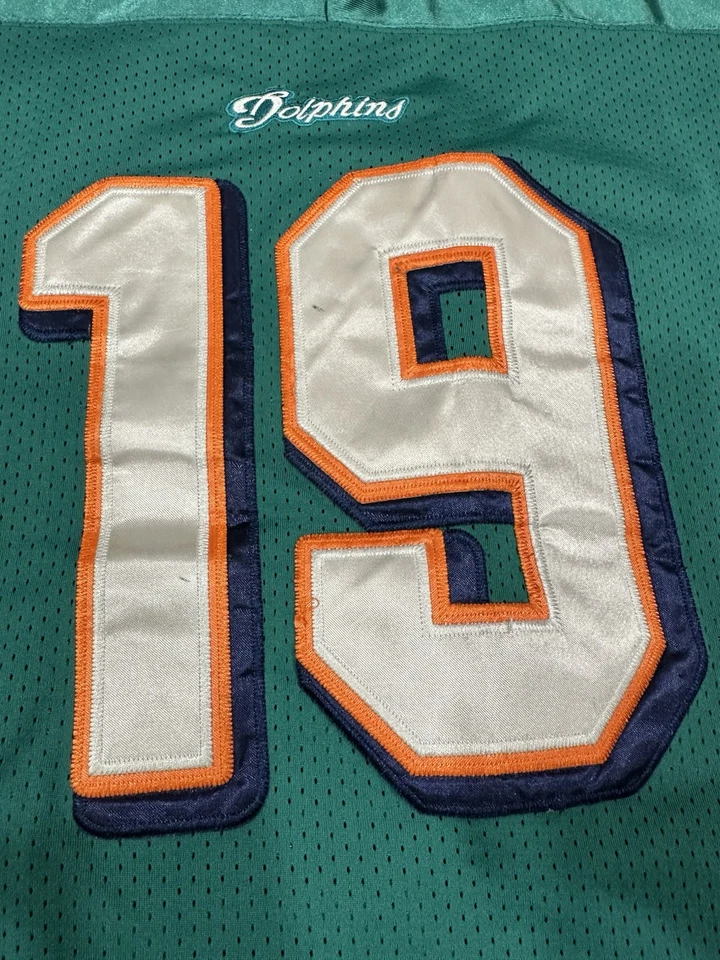 Reebok NFL Miami Dolphins Marshall #19 On Field Football Teal Jersey Men Sz 48 - Image 4 of 4