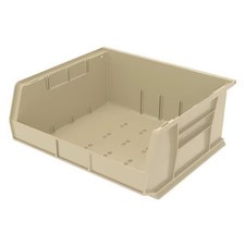 Akro-Mils 30250Stone Hang & Stack Storage Bin, Plastic, Beige, 7 In H, 16 1/2