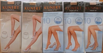 4 pairs of Kunert Small Size Knee High 10 Denier and 7 Denier Socks in Cashmere