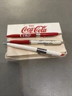 Vintage Coca Cola Memo Holder And 3 Pens
