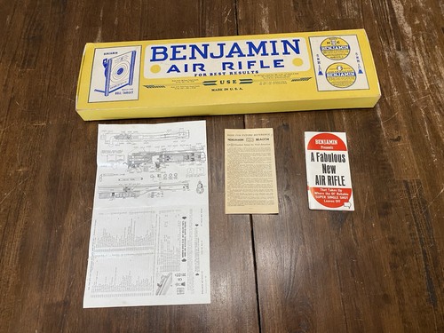 Vintage Benjamin Super Single Shot Air Rifle Model 347 .177 Caliber - Empty Box