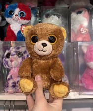 TY BEANIE BOOS 2011 RARE & RETIRED HONEY THE TEDDY BEAR 6”/15CM TALL SOLID EYES