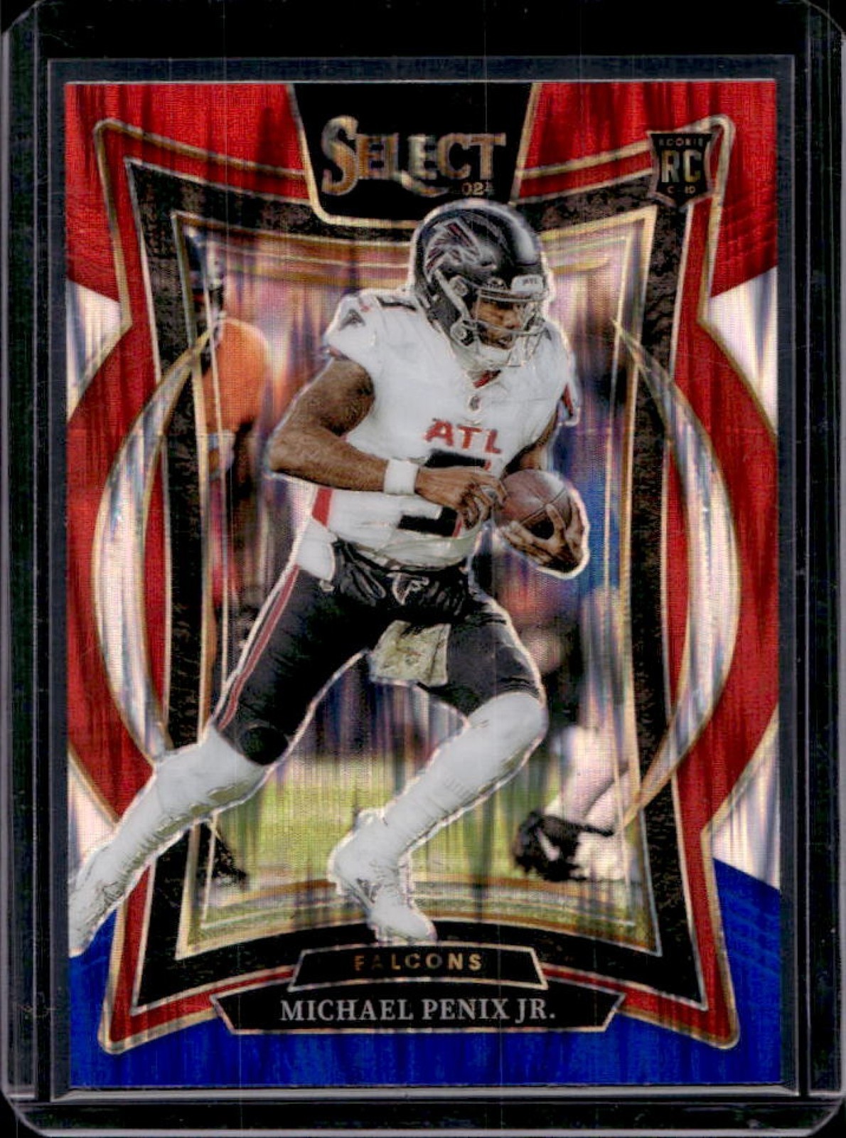 2024 Select Michael Penix Jr. Concourse RC Red and Blue Prizm Shock #80 Falcons
