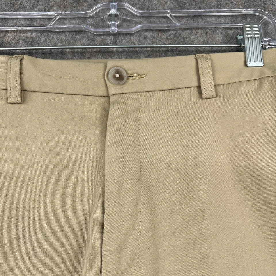 Haggar Shorts Mens 34 Khaki Tan Cool 18 Pro Performance Preppy Golf Flat Front - Image 2 of 4