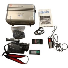 Vintage Sony Handycam CCD-V3 Video 8 Camera Recorder w/ Hard Case Sold As Is