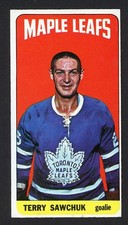 1964-65 Topps TERRY SAWCHUK Toronto Maple Leafs Tallboys #6 EX+ Condition