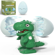 Hatching Dinosaur Egg Toy for Kids, Spinning Egg Hatches into Walking Dinosaur,