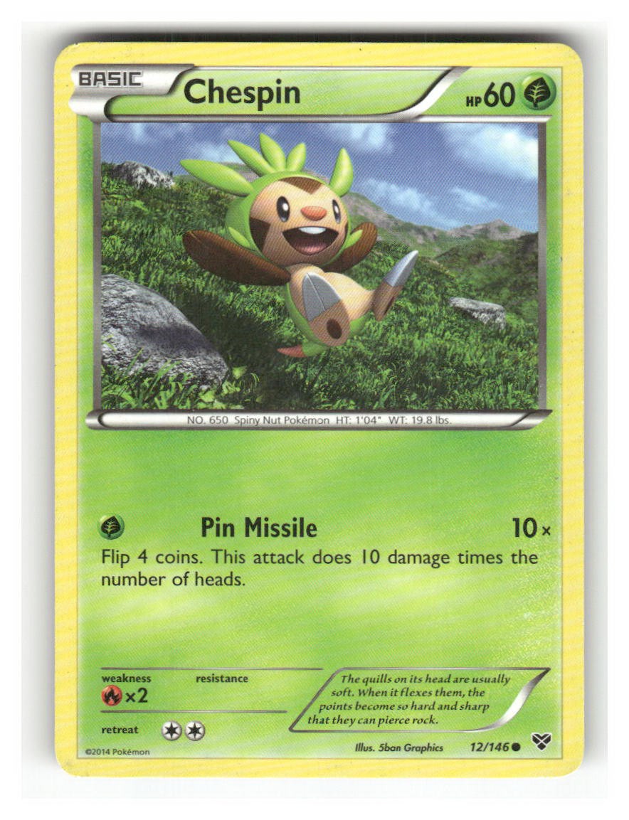 Chespin - 12/146 - MP - XY Base Set