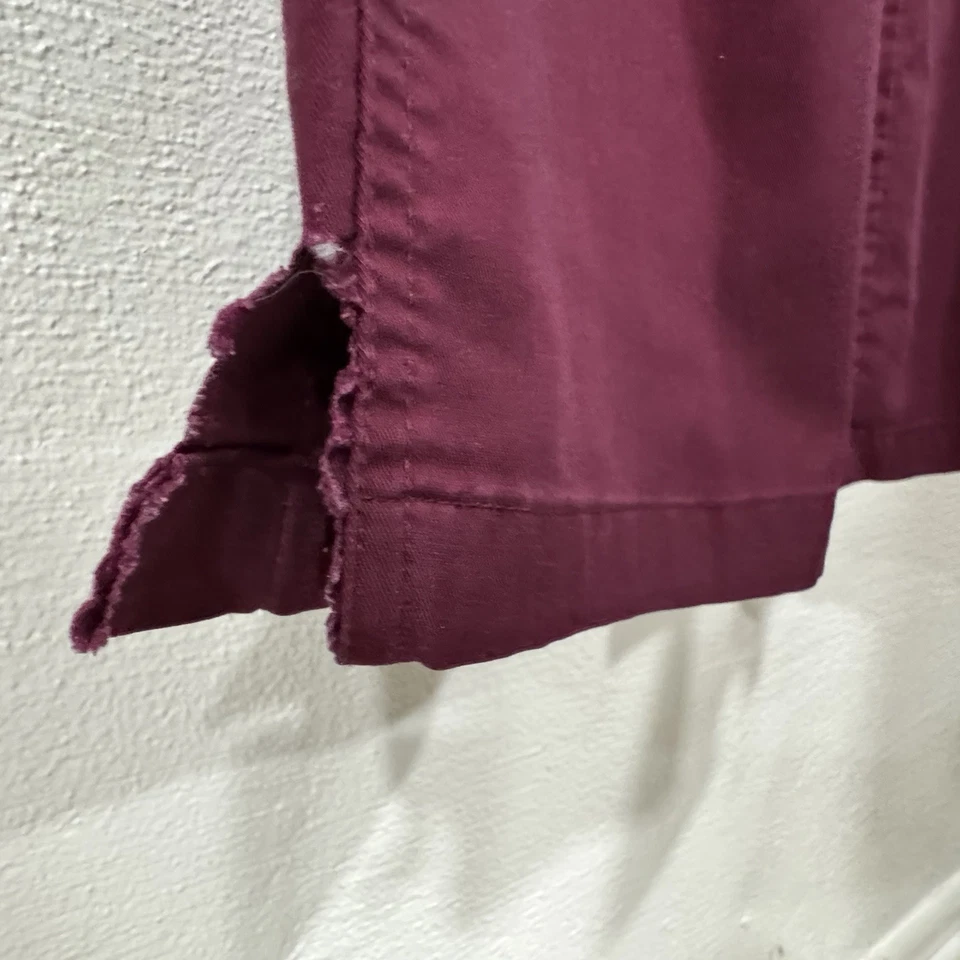 Calça esfoliante feminina marrom elástica cintura bolsos traseiros tamanho grande - Imagem 3 de 4