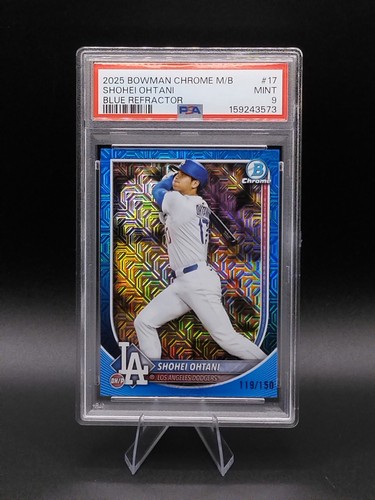 🔥2025 Bowman Chrome - Shohei Ohtani #17 Blue Mojo /150 PSA 9 Color Match 