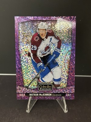 2024-25 O-Pee-Chee Platinum Violet Pixels /299 Nathan MacKinnon #90