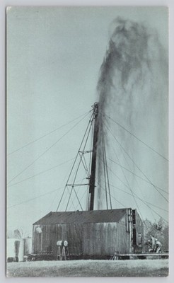 The E.J. Laroche Oil Well Comes in on Oct 23 1963 Morrow County Ohio Postcard