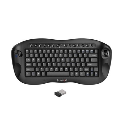 Banalove 2.4GHz Wireless Mini Portable Keyboard with Built-in Trackball Mouse...