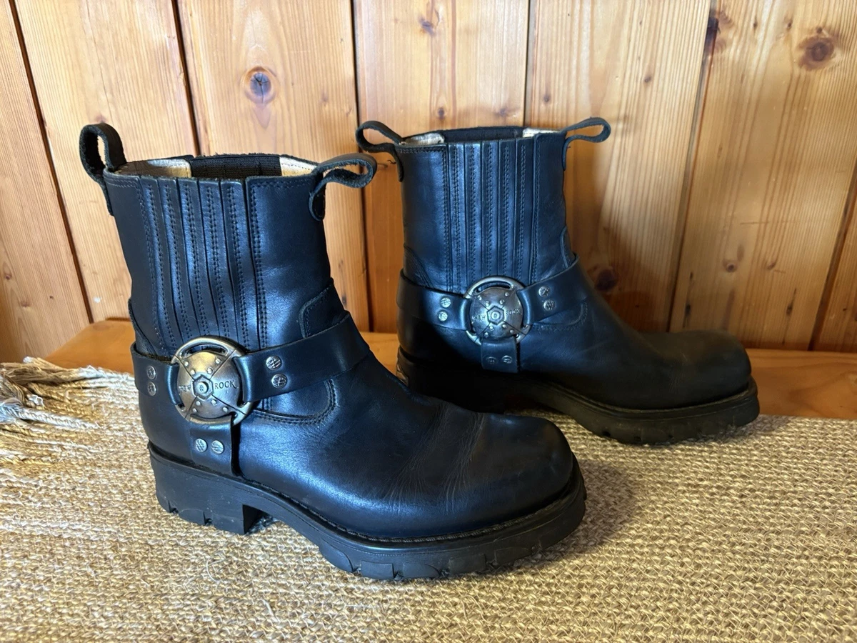 New Rock Leather Boots for Women for sale | eBay