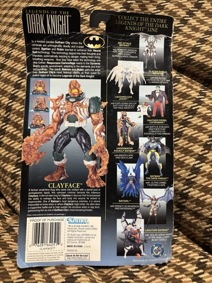 Legends of Dark Knight Premium Collector Series CLAYFACE Figure Kenner 1998 NIB - Image 2 of 2