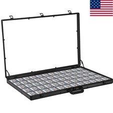Card Show Display Case Aluminum Trading Card Display Case (Black 83x56x7.5cm)