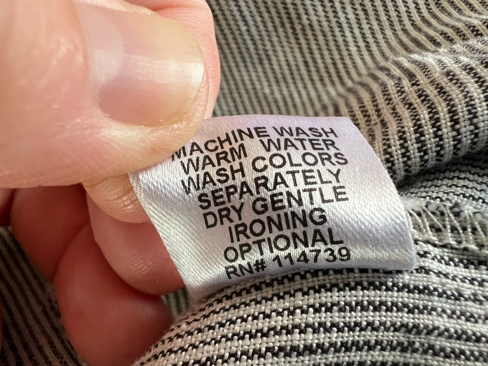 VETEMENTS Abito smanicato lino donna taglie forti 3G 24 26 grigio righe costa boho