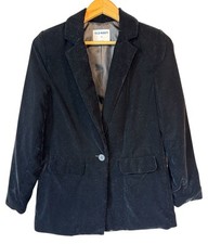 Old Navy Velvet Blazer Jacket Womens XS Black Jacket