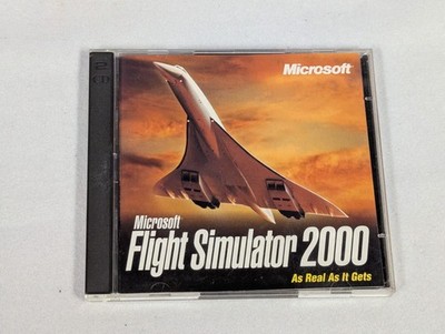 MICROSOFT Flight Simulator 2000 Game 2-Disc Set CD-ROM With Key-Code
