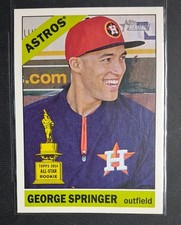 2015 Topps Heritage baseball George Springer Rookie all-star Trophy card #68. rookie card picture