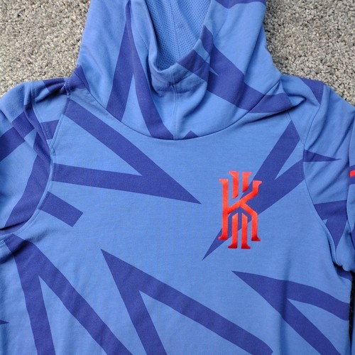 Nike Dri-Fit Kyrie Irving Blue Hooded Pullover Long Sleeve Shirt hoodie Teen XL - Picture 3 of 12