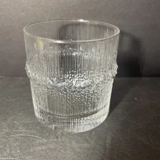 Mint Iittala Niva Double Old Fashion Glasses 3.5" MCM Finland 12 oz Bar Glass