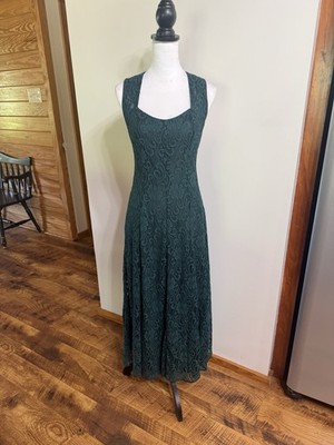 VTG All That Jazz Lace Maxi Dress Cottage Whimsygoth Grunge Romantic S-M