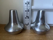 Danish Modern Salt Pepper Shakers Selandia 452 Stainless Steel 18/8 Denmark VTG