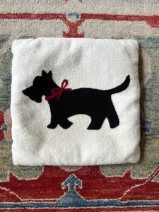 15” Red Christmas Tartan Plaid Scottie Pillow Cover Talbots