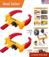 Wheel Lock Set,Trailer Security Adjustable Anti Theft Trailer Wheel Lock for ...
