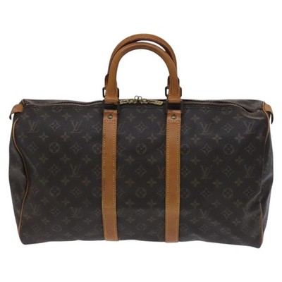 Louis Vuitton Keepall Bag Monogram Canvas Brown Travel Bag