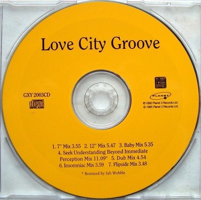 Love City Groove S/t CD UK China 1995 7 Track With Promo Stickered