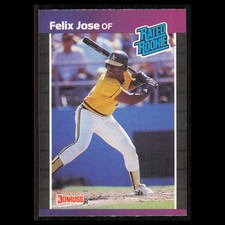 Felix Jose Rookie #38 1989 Donruss Oakland Athletics Baseball Card MLB NM. rookie card picture