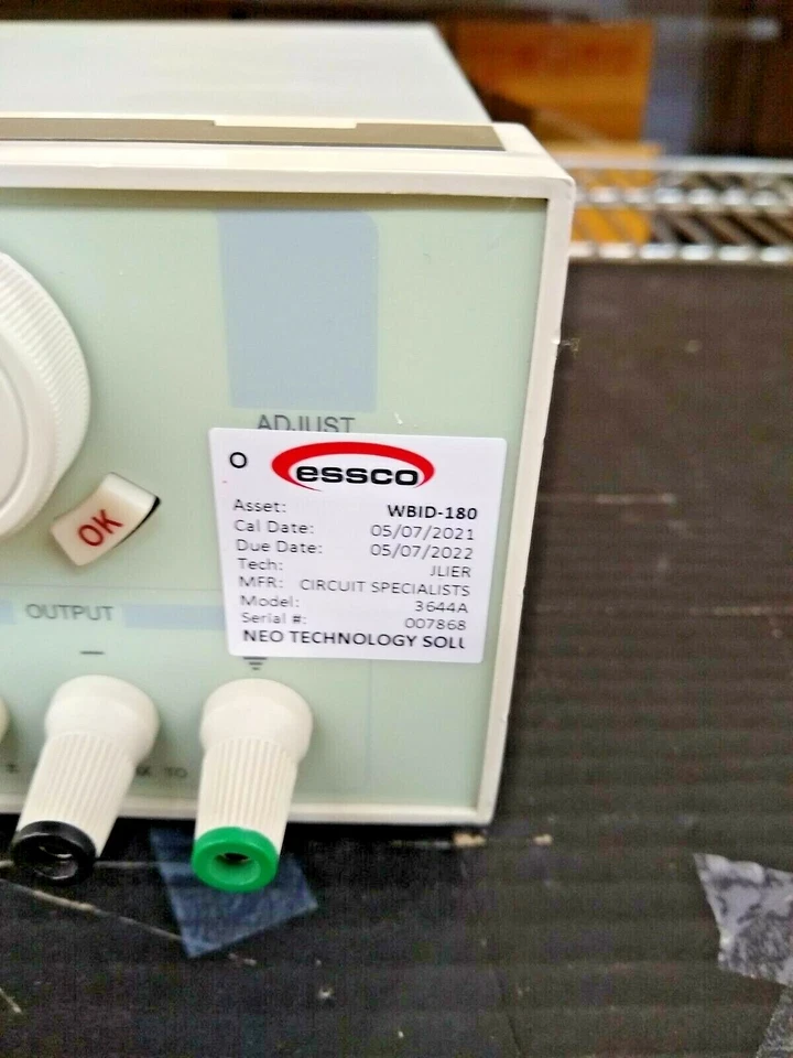 Used, Circuit Specialists, 3644A, PROGRAMMABLE LINEAR DC POWER SUPPLY 18V 5A - Image 2 of 3