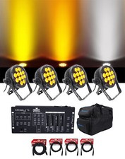  4 Chauvet DJ SlimPar Pro W USB Wash Lights Bag Controller Cables