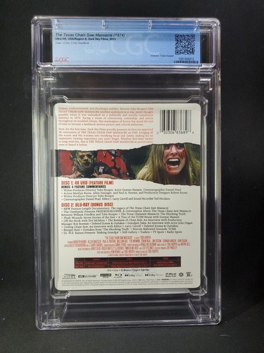 The Texas Chain Saw Massacre (Ultra HD, 1974) Dark Sky Films,CGC Graded (9.9-A+) - Picture 3 of 3