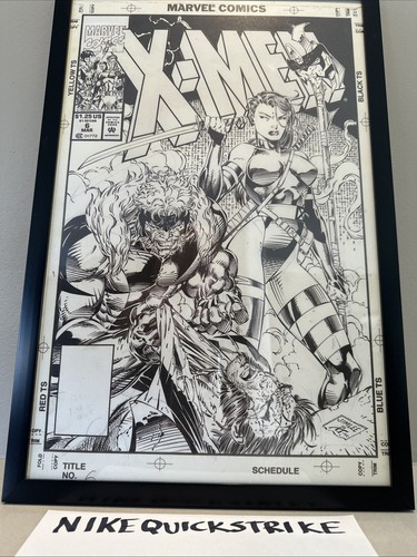 X Men #6 cover art 11x17 FRAMED Original Art Poster Marvel Comic - Picture 2 of 4