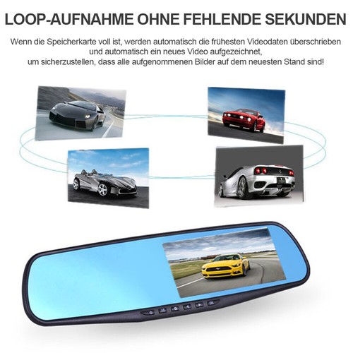 1080P Car Dual Dash Cam DVR Rear View Mirror Camera Video Recorder G-sensor+32GB - Picture 6 of 14