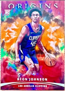 Keon Johnson /75 RC 2021/22 Panini Origins ORANGE #71 Rookie Clippers Nets SP