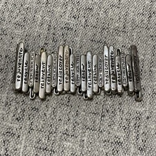 MOTIVATIONAL WORDS SLIP ON CUFF BRACELET Rhinestone Crystal Silver Tone Boho