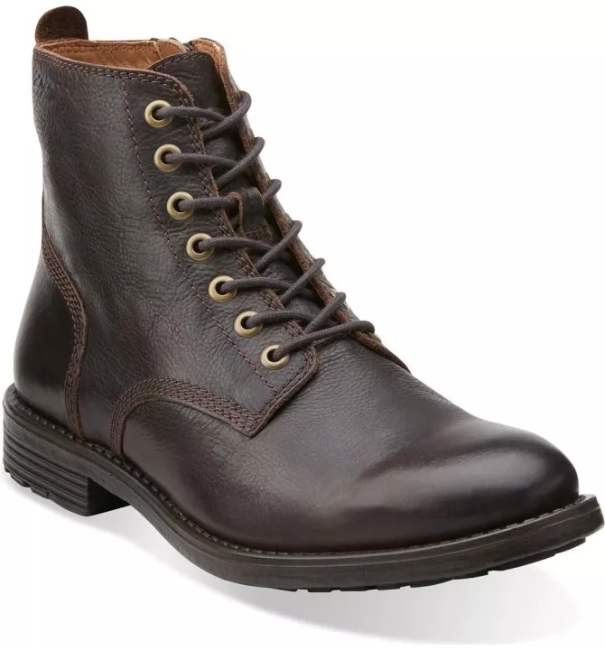 Clarks Mens Smart Faulkner Rise Walnut Lea Plus UK 11 12