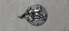 Medaglia Calcio-Metallo Argentato cm 3  Peso g 11-VINTAGE-ITALIA-WORLD