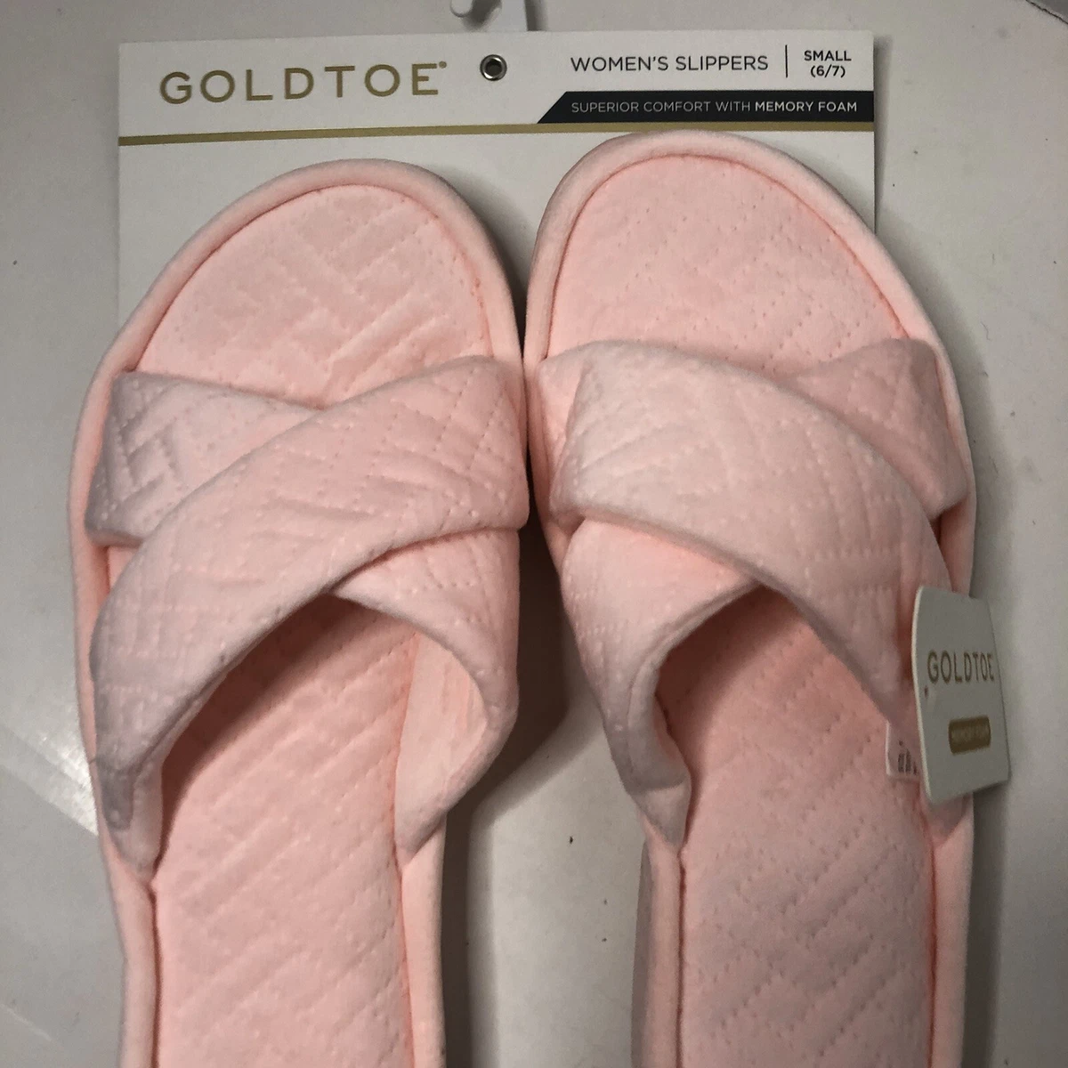Gold toe hotsell memory foam slippers