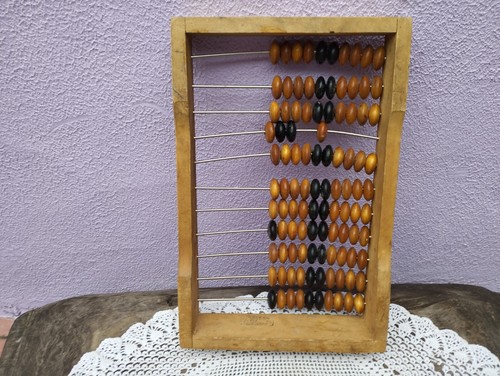 Ábaco soviético de madera, calculadora de tienda vintage. - Imagen 7 de 13